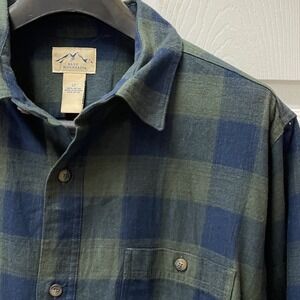 Blue Mountain Men's Large Tall  Buffalo Flannel Long Sleeve Button‎ Up Shirt